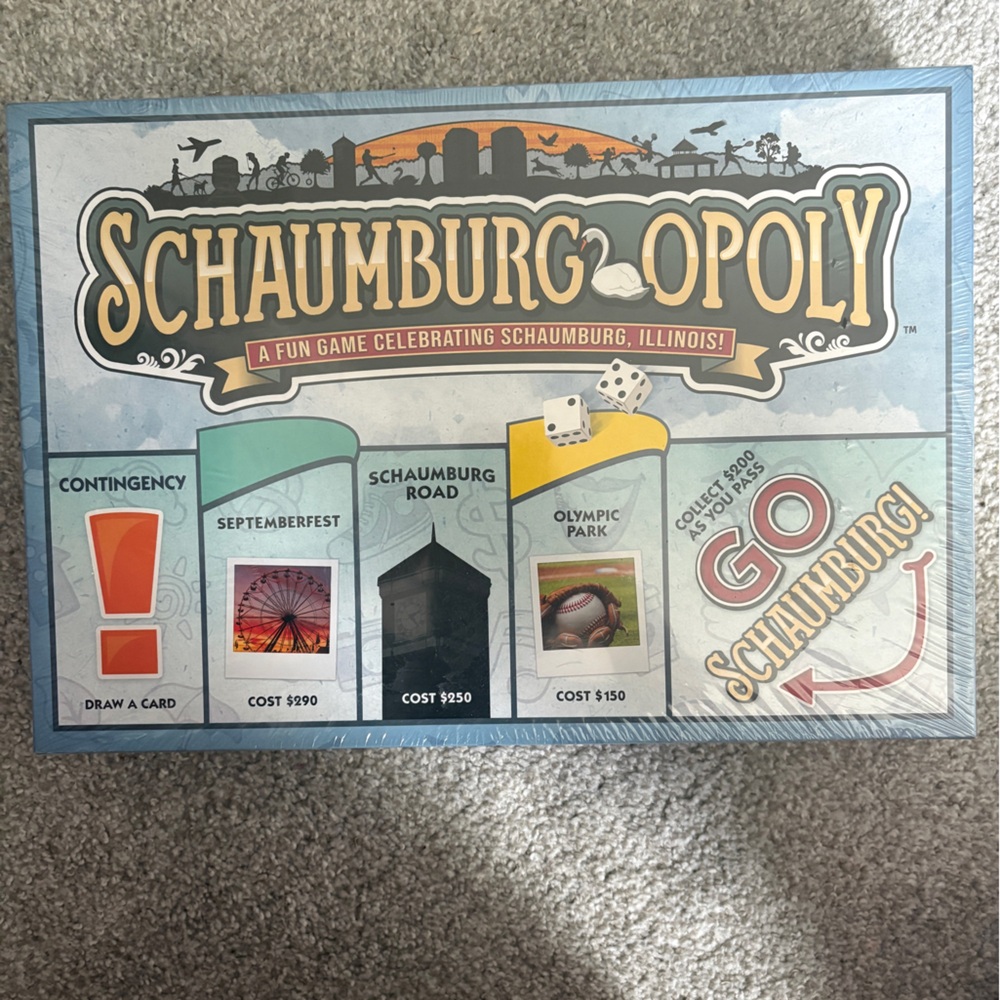 Schaumburg-opoly Board Game - Blue and White